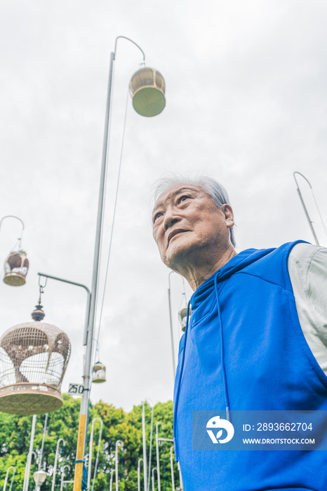 一位活跃的老年鸟类收藏家