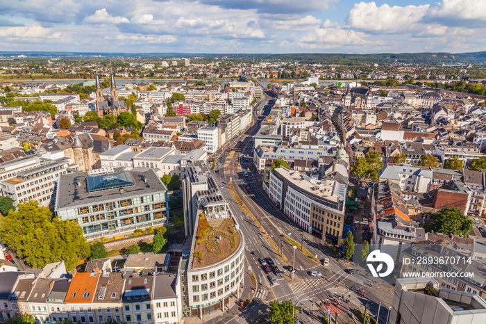 aerial of Bonn, the former capital of Germany