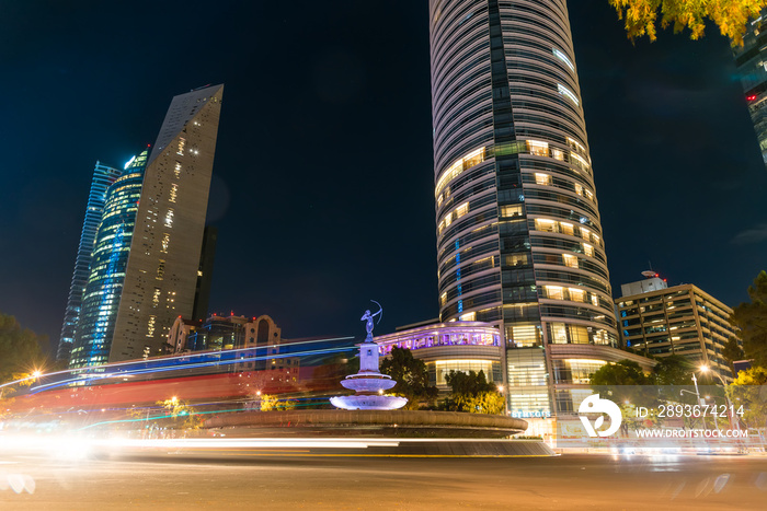 Reforma Avenue and Diana Cazadora roundabout