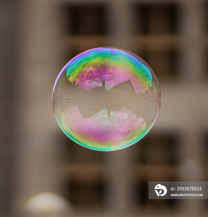 Soap Bubble with Market Square Reflection - Wroclaw, Poland