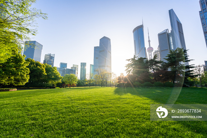 park with office building