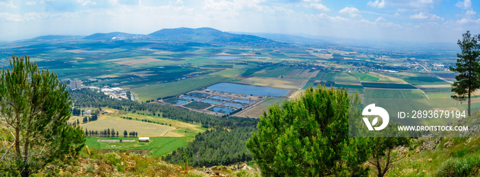 Jezreel Valley landscape, viewed from Mount Precipice