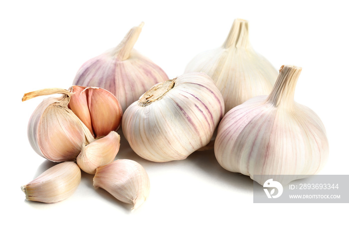 Garlic isolated on white