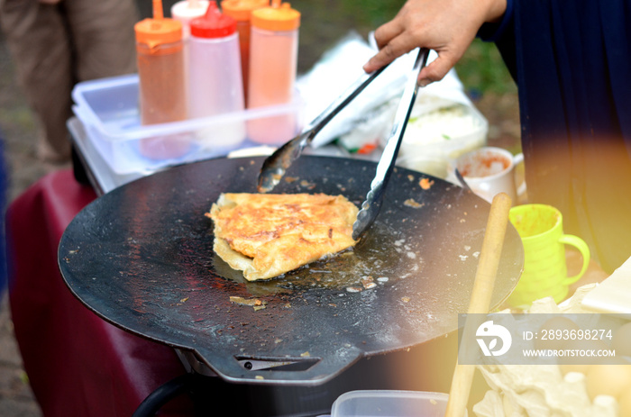 Martabak or food made from eggs, a traditional food from Indonesia