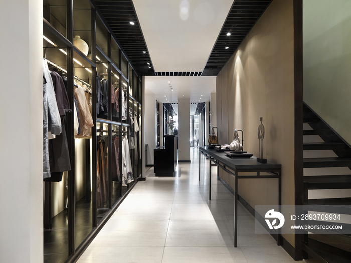 Interior of fashion boutique