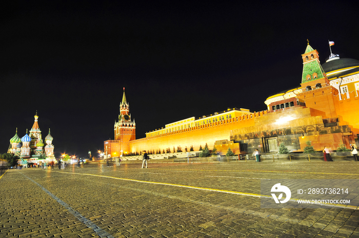 Red Square at night, Russia