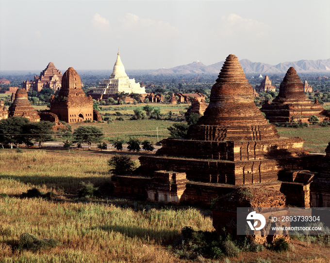 View of the ruins Bagan,Myanmar Burma 