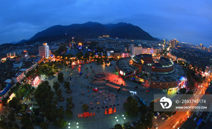 浙江省临海市夜景