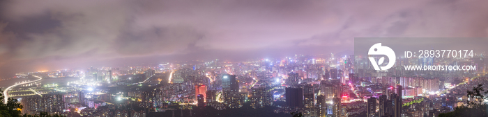 广东省深圳市南山区建筑夜景