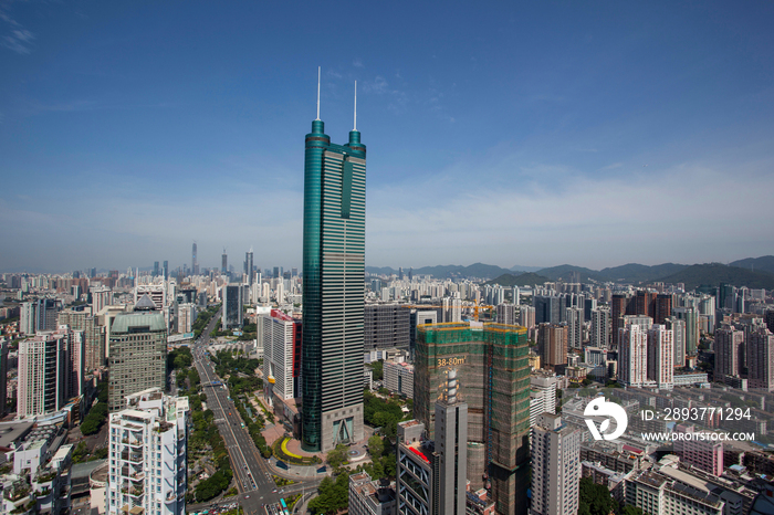 广东省深圳市城市建筑日景