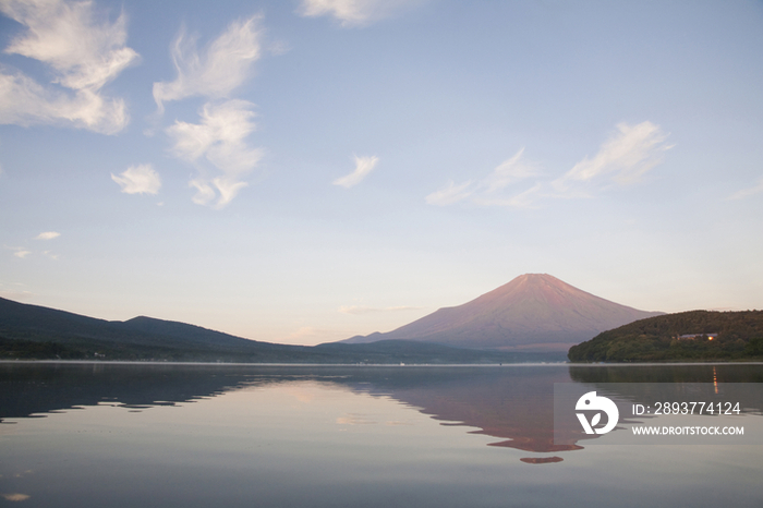 Reflection of Mt. Fuji in Lake Yamanaka