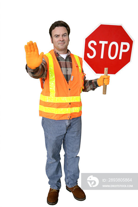 crossing guard full body isolated