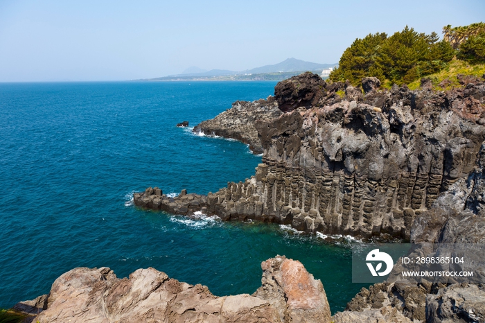 韩国济州岛柱状节理