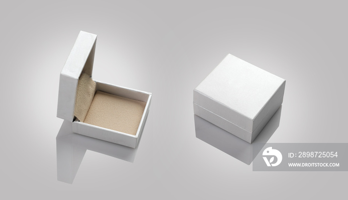 Blank Empty White Jewelry Box For Mockup