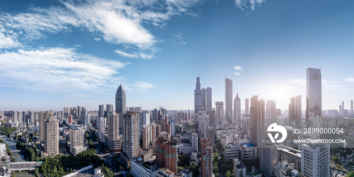 Aerial photography of modern architectural landscape of Wuxi city