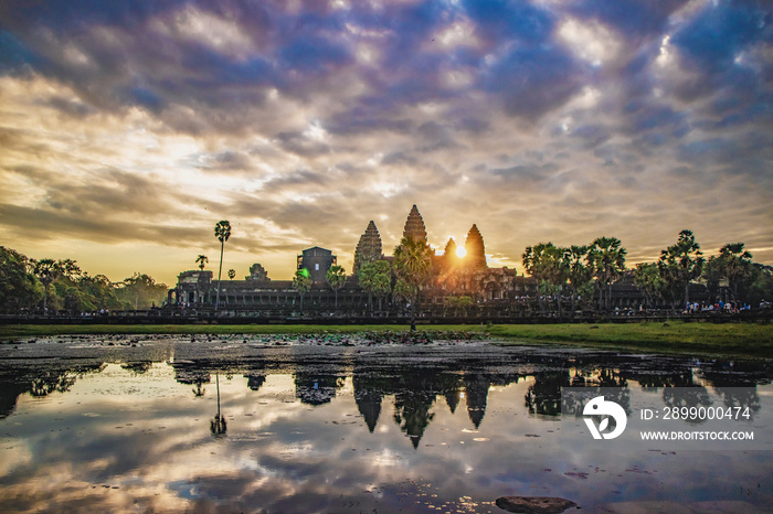 Angkor Wat sunrise at Siem Reap. Cambodia