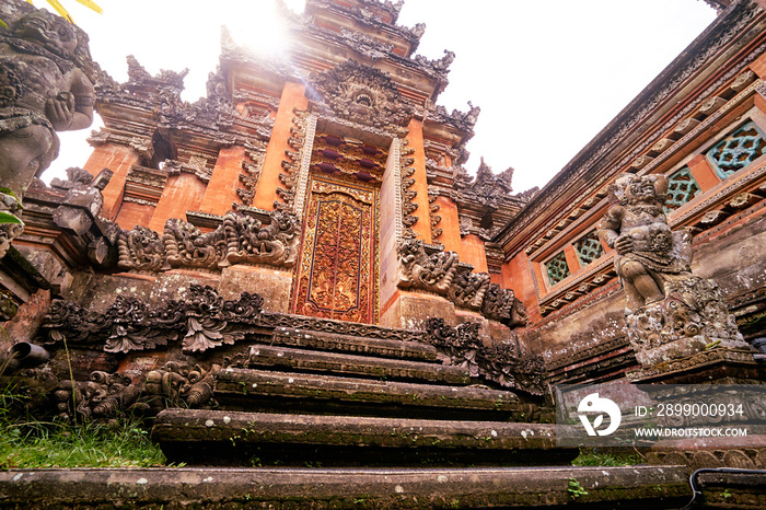 Architecture, traveling and religion. Hindu temple in Bali, Indonesia.