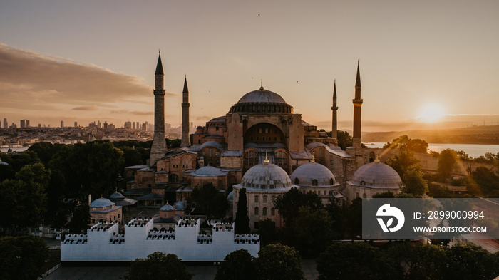 Hagia Sofia Mosque Arial Shot