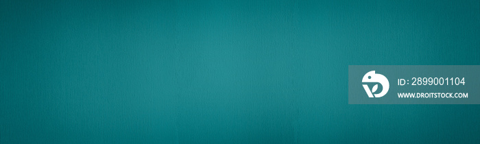 Dark teal textured wide background. Turquoise color wall panoramic texture