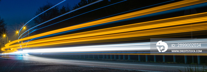 lights of cars with night