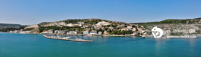 Balchik panorama view from the sea