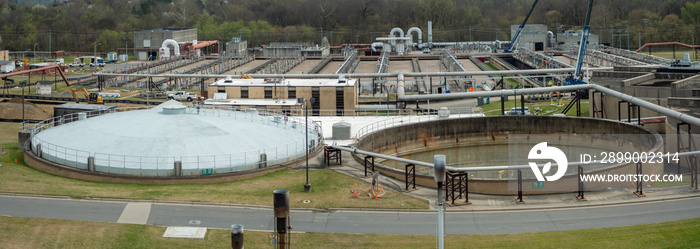 Typical day at a large wastewater treatment plan facility