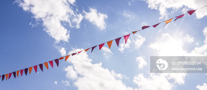 colorful flags in the sky