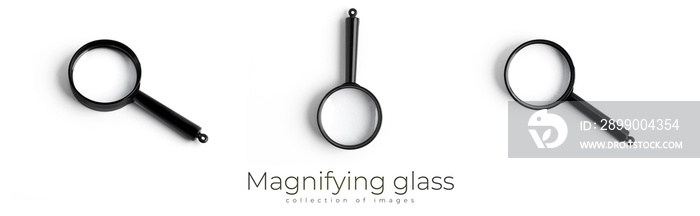 Magnifying glass isolated on a white background.