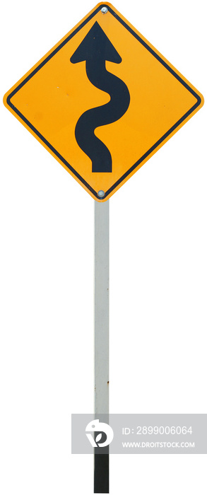 Curve road sign