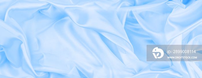 Blue silky fabric texture