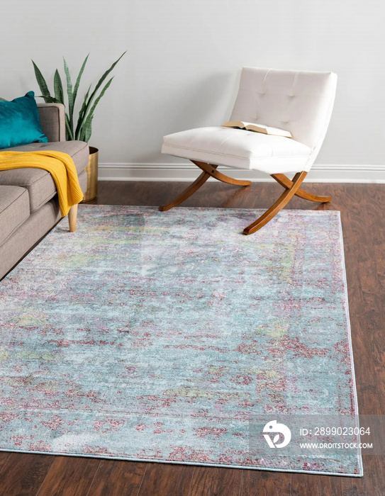 Modern living area floor rug interior room rug texture design.