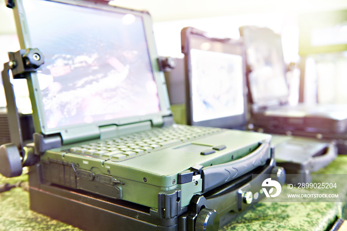 Protected laptop for military and industrial