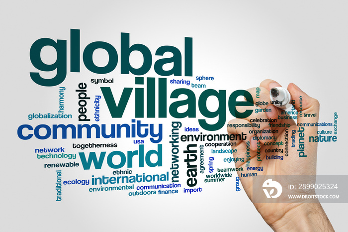 Global village word cloud