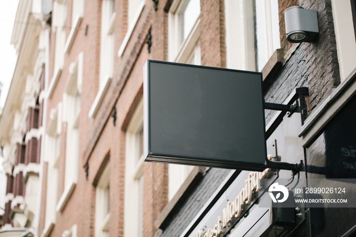 Empty restaurant billboard sign for your logo