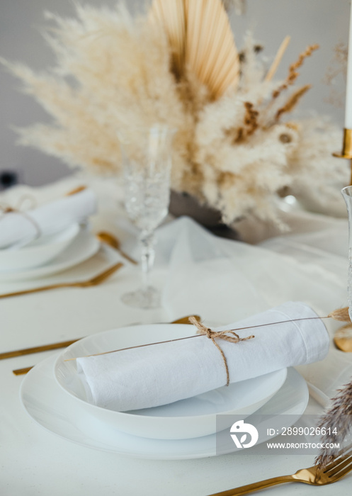 Close Up Photo of Decorated Dining Table for Birthday Celebration in a Restaurant   Luxury table set