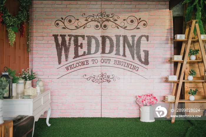 Wedding vintage decoration ceremony