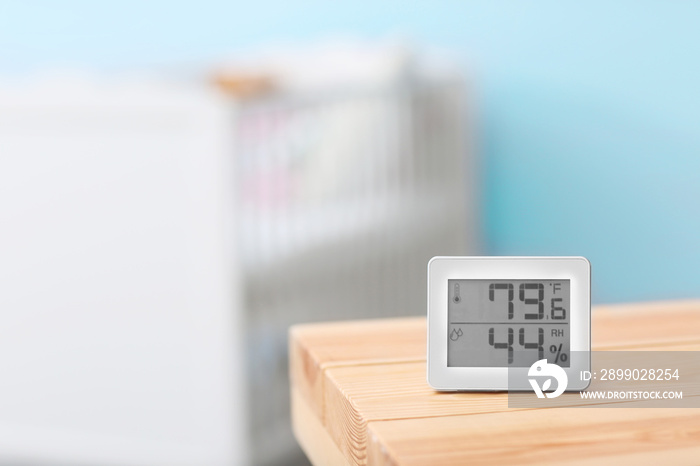 Digital temperature and humidity control in baby room