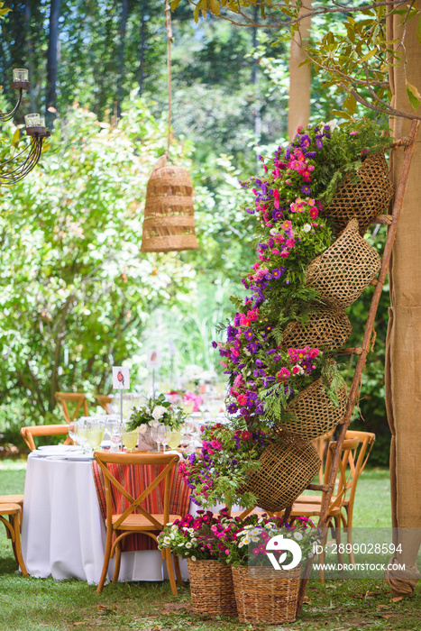 wedding table with chairs for the family