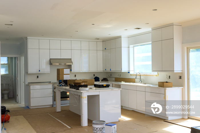 Remodel home improvement view installed in a new kitchen