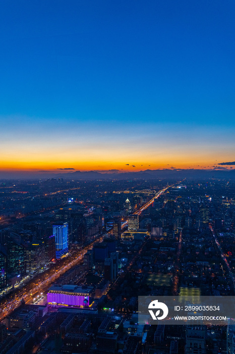 北京城市风光夜景