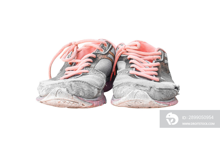 Old sport shoes isolated on transparent background - PNG format.