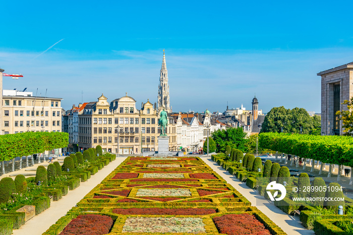 Mont des Arts park in Brussels, Belgium