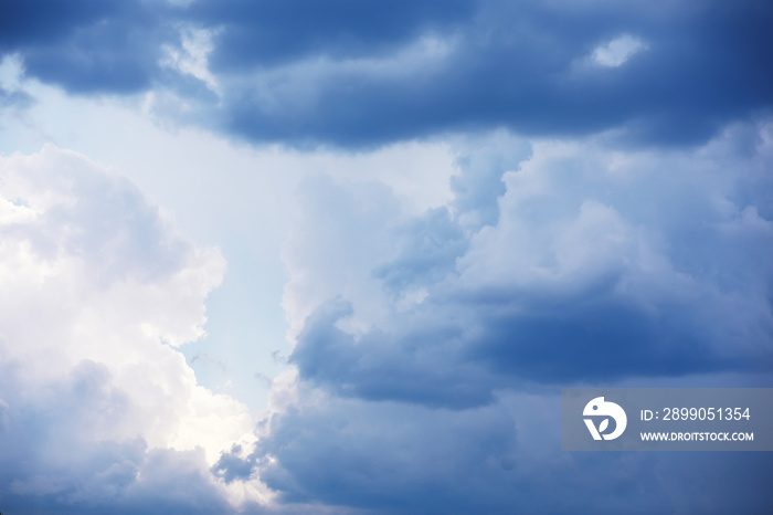 Sky landscape with clouds in pastel colors