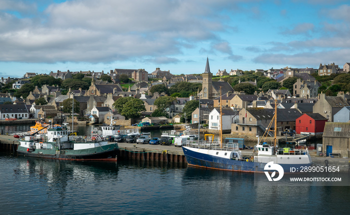 Boats at Stromness Harbour, Orkney Isles, Scotland, UK