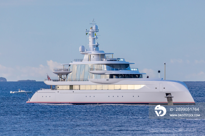 Mega Yacht  anchored in Indian Bay, Saint Vincent and the Grenadines