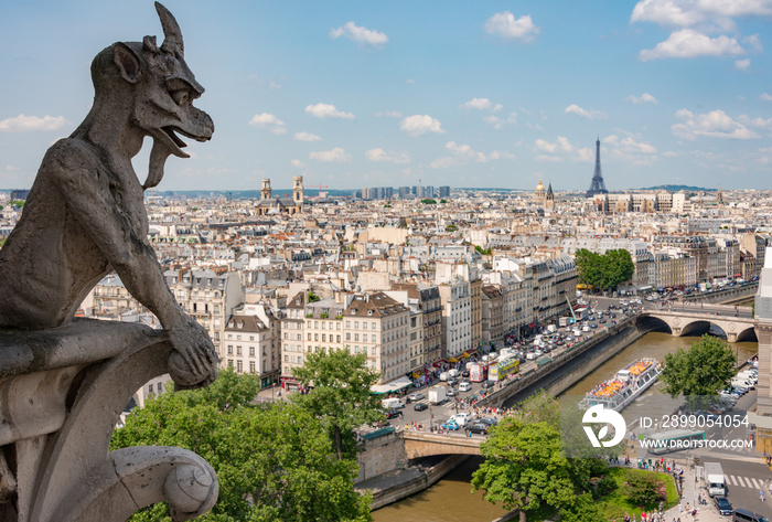 Landmark scenes in Paris, France