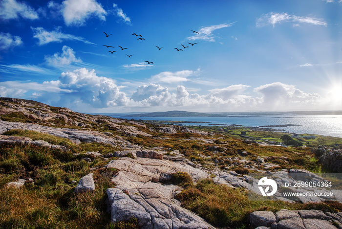 Irish Tourism - ’The Wild Atlantic Way’ - Sunday Morning in Ardmore, Ireland.