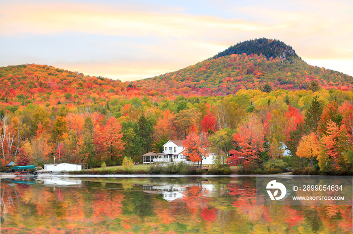 Autumn landscape in Vermont near Groton