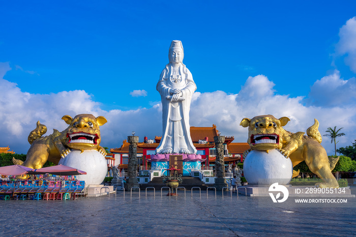 Guanyin on top of Chung Cheng park in keelung, taiwan