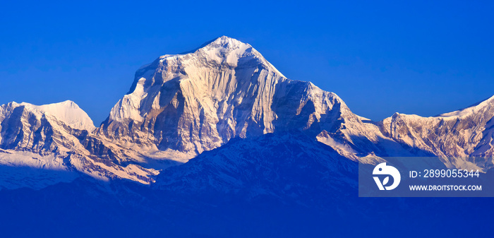 Dhaulagiri Range, Annapurna Range Sunrise, Poon Hill View Point, Ghorepani, Annapurna Conservation Area, Himalaya, Nepal, Asia